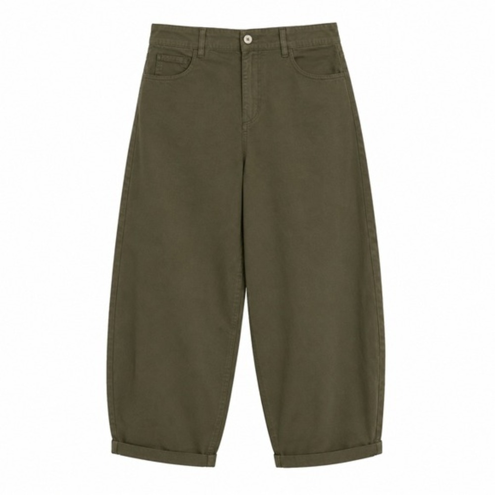 Studio Blue High Rise Barrel Cropped Pant‎ in Olive Size 14W NWT
